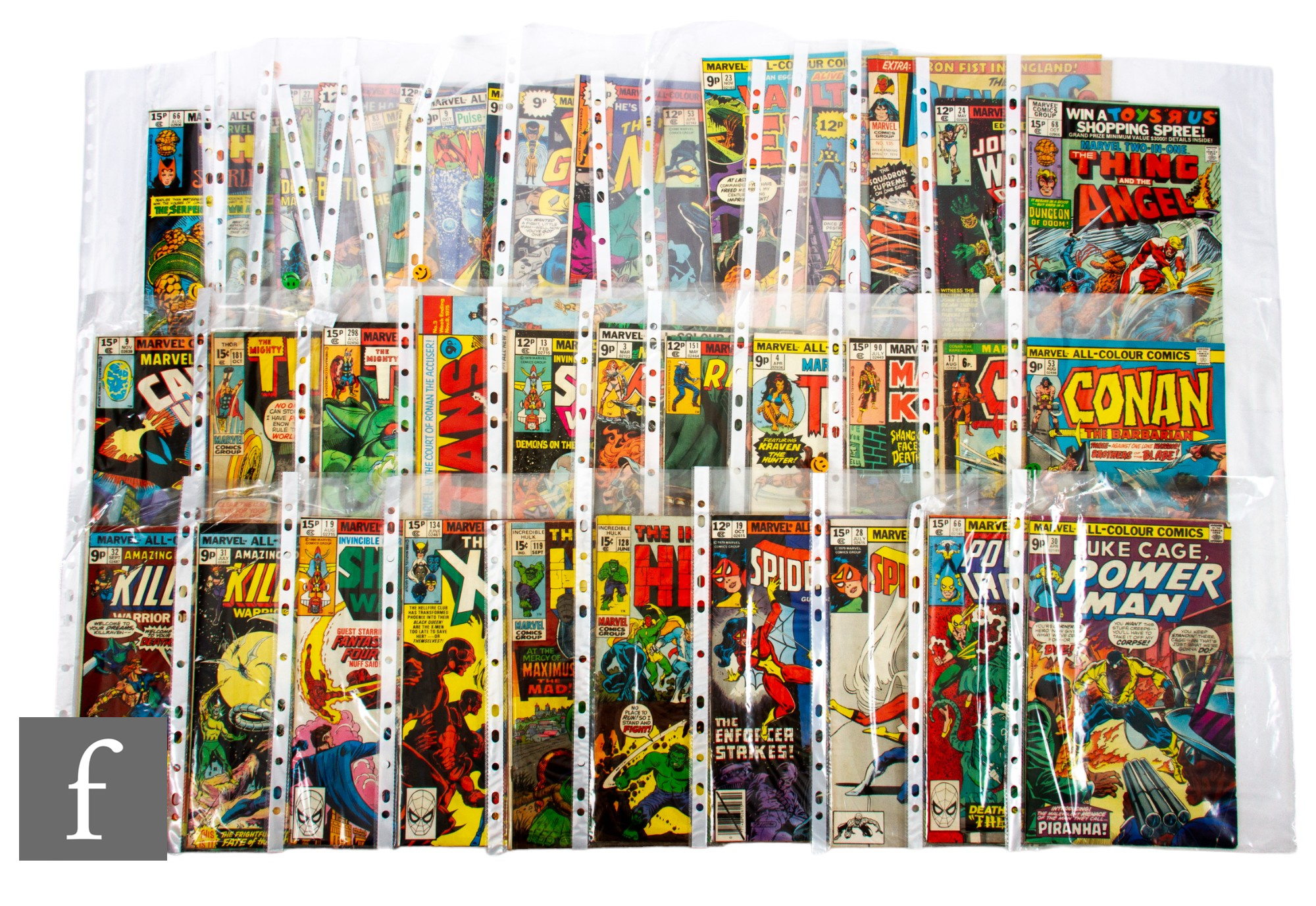 A collection of assorted Marvel comics, to include The Invincible Iron Man, Marvel Super-Heroes,
