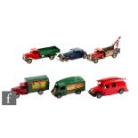 A collection of Triang Minic clockwork vehicles, to include 'Minic Transport' Forward Control Van,