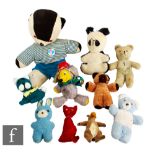 A 1960s Disney Jungle Book Baloo soft toy, together with a collection of other mid-Century bears and