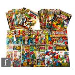A collection of Marvel The Avengers comics, issues 1-75 (issue 47 missing), 1973-1975, British pence