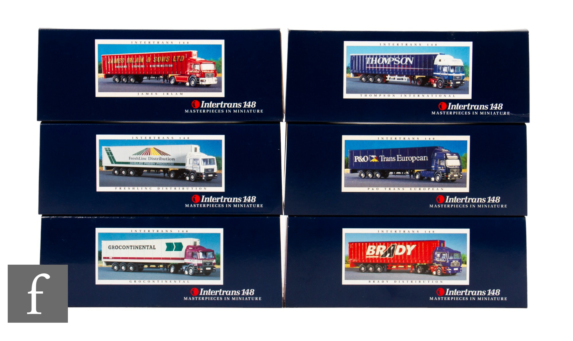 Six Intertrans 148 Masterpieces in Miniature diecast models, to include 512102, 512301, 512201,