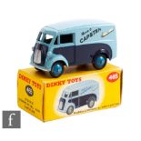 A Dinky 465 Morris Commercial Van 'Have A Capstan', finished in two-tone blue with mid-blue ridged