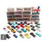A collection of Matchbox Dinky diecast models, unboxed, together with a selection of empty boxes. (