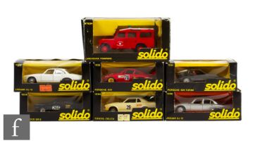 A collection of Solido boxed racing and road cars, to include No. 1032 Porsche 935, No. 1096