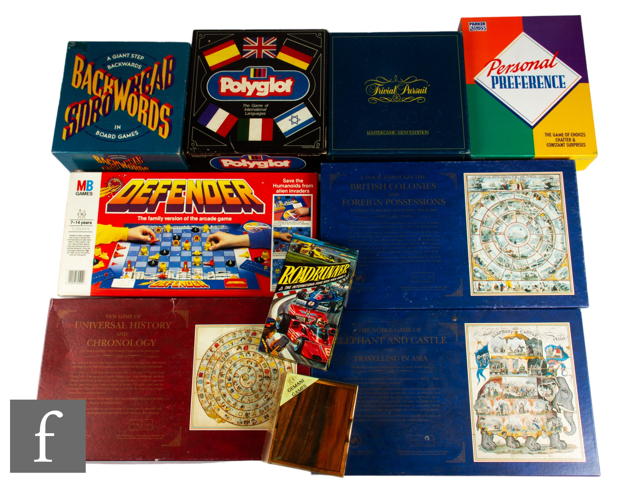 A collection of assorted board games, to include Waddington's Formula One, Crown & Andrews The