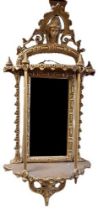 An attractive 19th Century two tier gilt Pier Mirror, with two front column supports, base supported