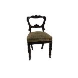 A fine quality Irish carved balloon back mahogany Side Chair, in the manner of Williams & Gibton,