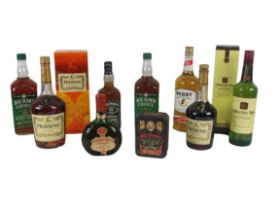 Whiskies & Brandys: A collection of varied Brands to include: * 1 litre Cognac Hennessey and a