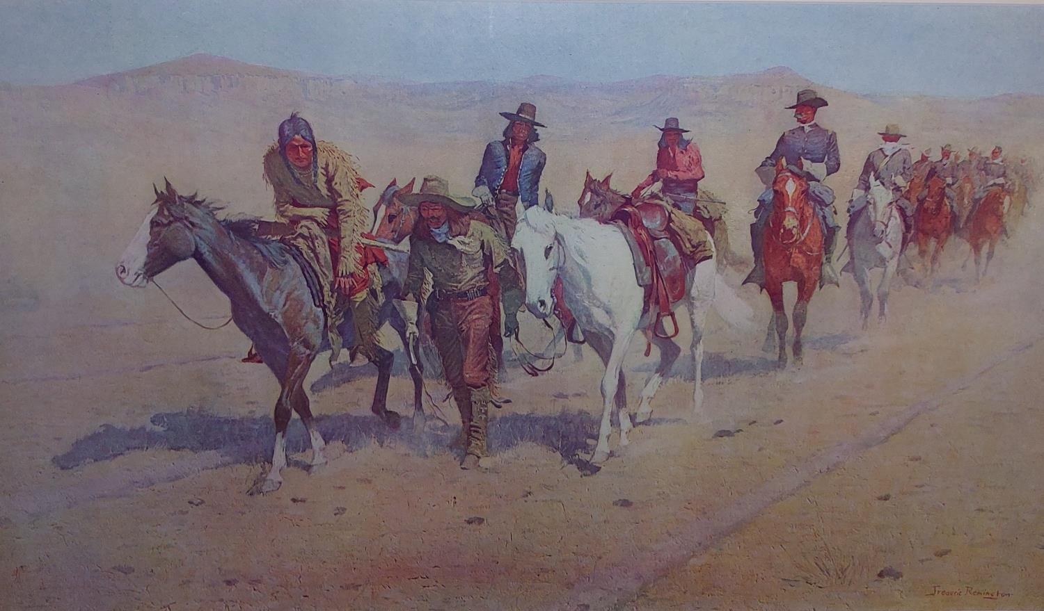 After Frederic Sackrider Remington (1861-1909) A set of 6 artist's Proof coloured Lithographs - Image 2 of 8