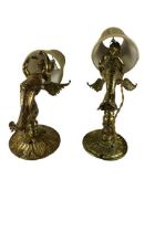 A similar pair of ormolu decorative Wall Lights, modelled as mythical figures, electrified. (2)