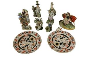 A collection of miscellaneous porcelain and pottery Figures, the majority as is, and two Ironstone