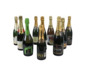 Champagnes: A collection of varied Champagnes, to include: * 1964 Vintage - Bollinger Brut; *