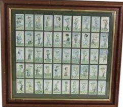 A framed set of 50 'Cope's Golfers,' Tobacco Cards, (complete series); also a framed set of 50 '