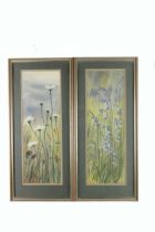 James H. Flack, Irish (1941-2018) "Bluebells," & "Daisies," a pair, watercolours, each signed