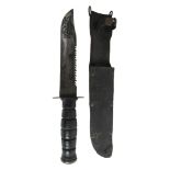 Militaria: A U.S. Army Issue Trench 'K' Bar Dagger, the blade stamped 'Rangers' in original