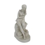 A 19th Century Parianware Figure, of "Dorothea," depicting Young Lady resting on a rock, with