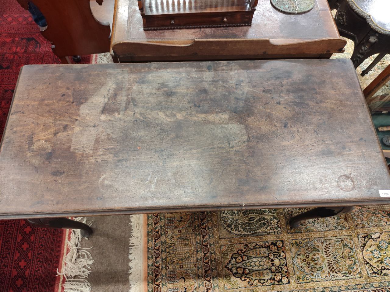 A fine quality 19th Century Irish mahogany Side Table, the plain moulded top over a shaped frieze - Image 2 of 8