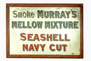 An original Advertisement or Branded Mirror, for "Smoke Murray's Mellow Mixture, Seashell Navy Cut,"