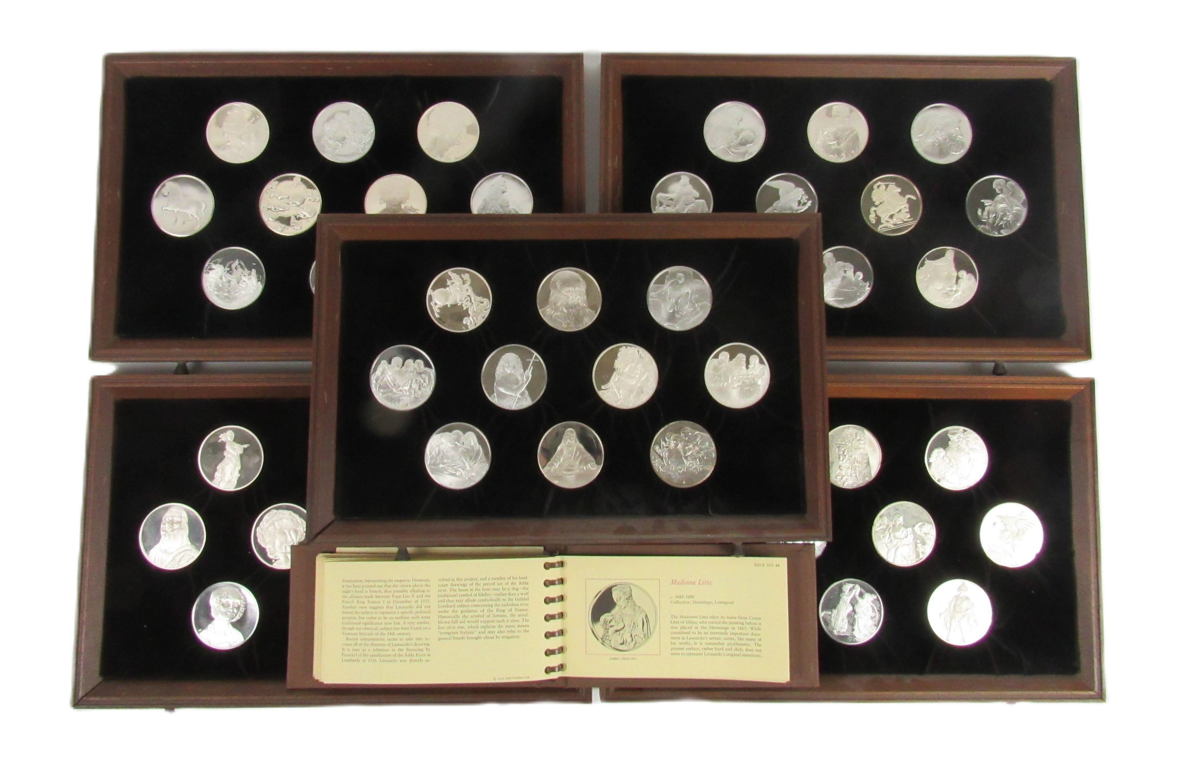 [Franklin Mint] [The Genius of Leonardo da Vinci] A collection of 50 Sterling silver Coins, in a - Image 3 of 10