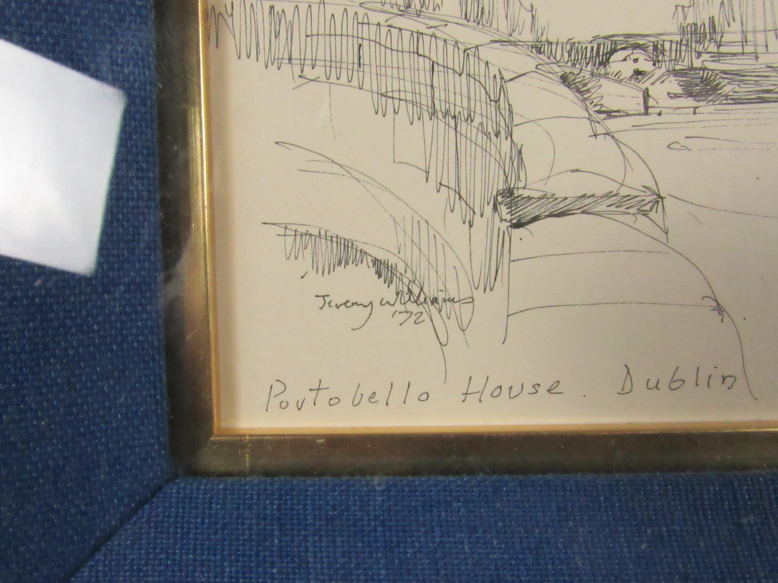 Jeremy Williams, Irish (1943-2015) "Portabello House, Dublin," pencil sketch, approx. 20cms x - Image 2 of 2