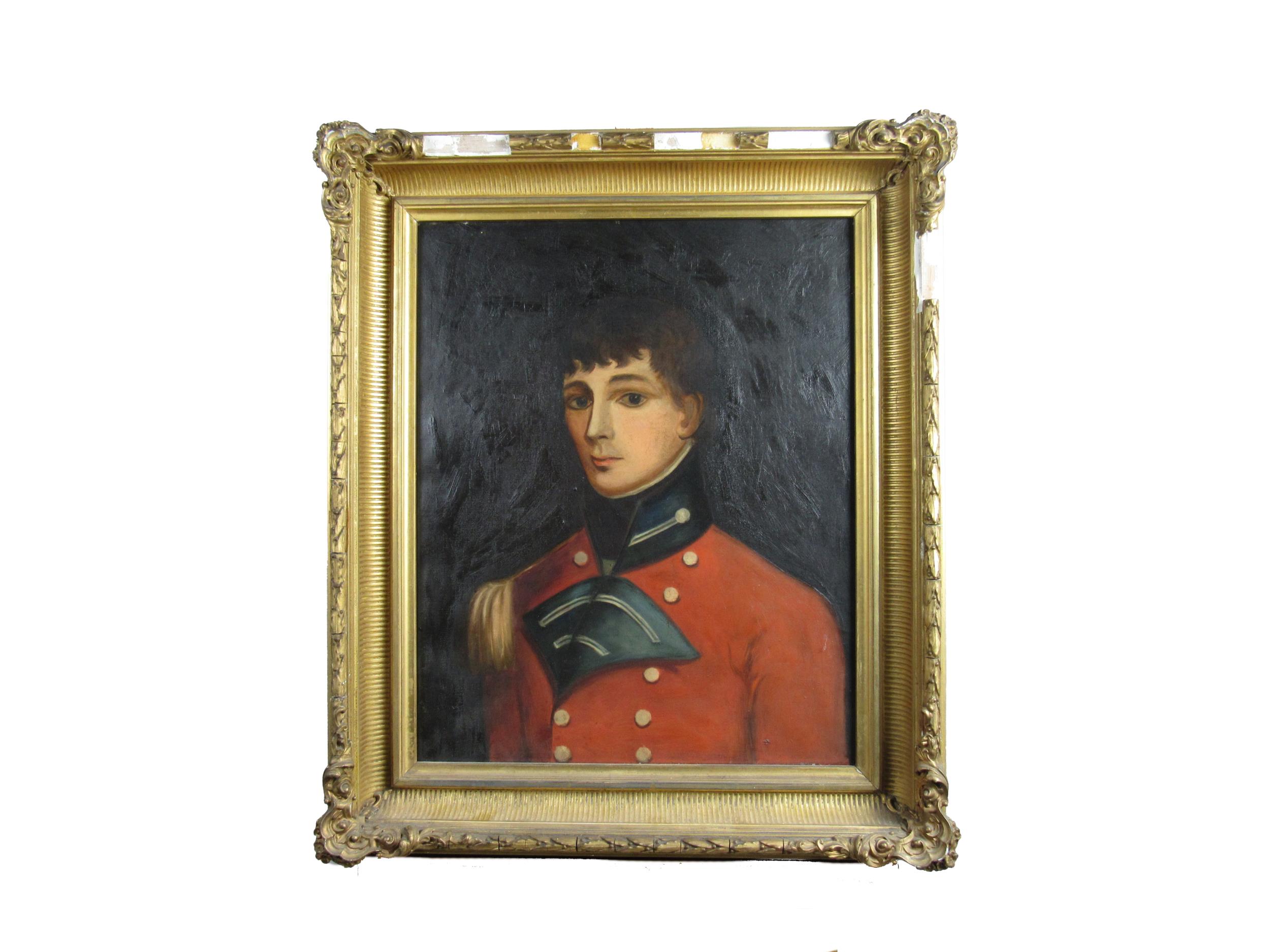 19th Century Naive Irish School "Henry Preston - Captain 30th Regiment," (killed aged 19 in a duel), - Bild 2 aus 2