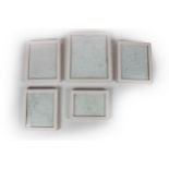 A set of 5 attractive 19th Century varied creamware translucent Panels, each after various Artists