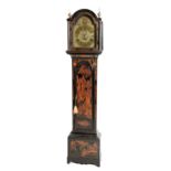 A fine quality late 18th Century / early 19th Century chinoiserie lacquered Longcase Clock, the