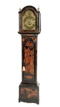 A fine quality late 18th Century / early 19th Century chinoiserie lacquered Longcase Clock, the