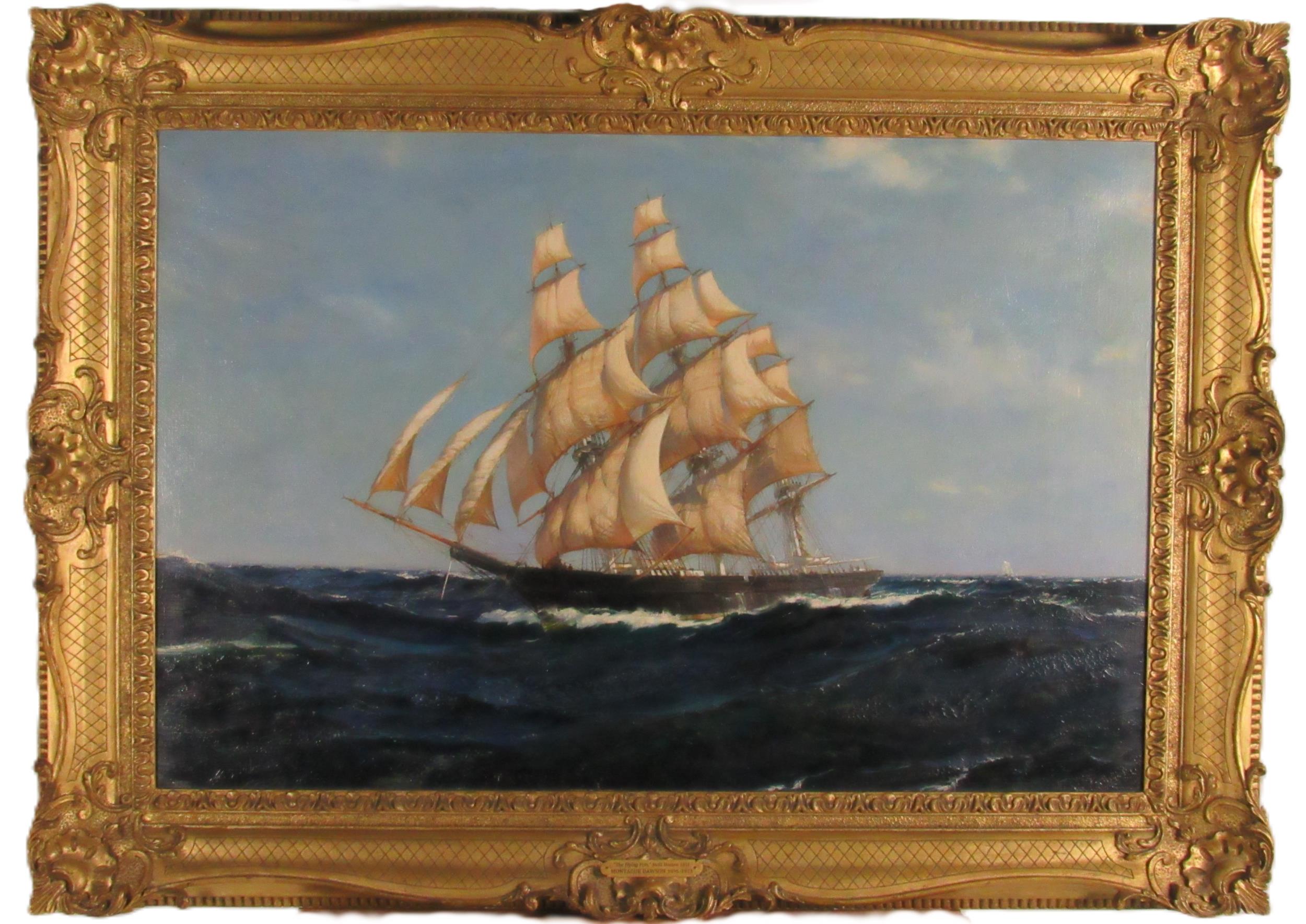 Montague Dawson (1895-1973) "The Clipper Ship Flying Fish c. 1950," O.O.C.,   signed l.l. ‘Montague