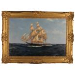 Montague Dawson (1895-1973) "The Clipper Ship Flying Fish c. 1950," O.O.C.,   signed l.l. ‘Montague