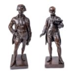 John Henry Foley, RA (1818-1874) Statues of Oliver Goldsmith and Edmund Burke a pair, bronze, each