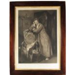 After Andrew Gedde, Scottish ARA (1783-1844) "David Wilkie, R.A.," black and white engraving by