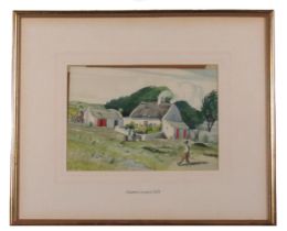 Harry Kernoff (1900-1974)  "Askeaton, Limerick, 1929," watercolour on paper,  23cms x 32cms (9" x 12