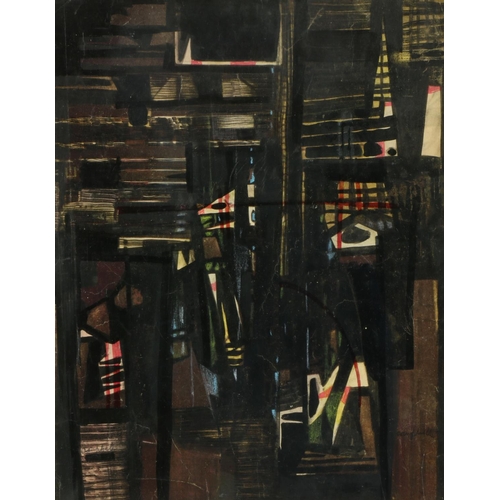 George Campbell, RHA (1917-1979) 'Night-time Abstract,' watercolour, approx. 32cms x 24cms (12 1/2''