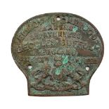 Naval Interest: A 19th Century bronze and embossed makers Badge, for Marine Engineers 'Ellott and