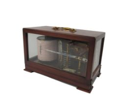 A very good 20th Century mahogany cased Barograph, by Shelman Mc Neill, 22 Donegal Place, Belfast,