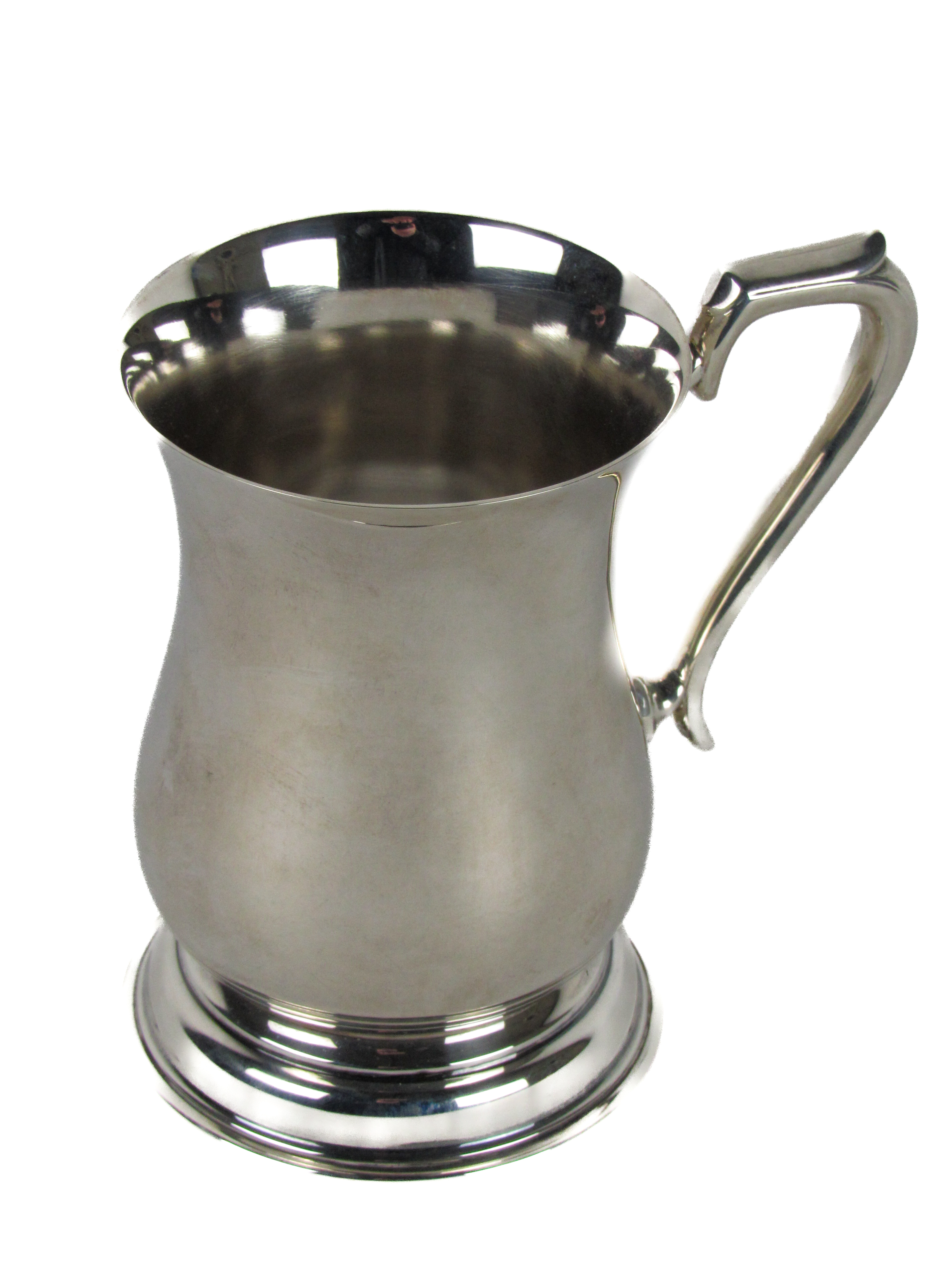 An attractive Irish silver Tankard, of bulbous shape with scroll handle, by Alwright and Marshall,