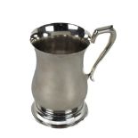 An attractive Irish silver Tankard, of bulbous shape with scroll handle, by Alwright and Marshall,