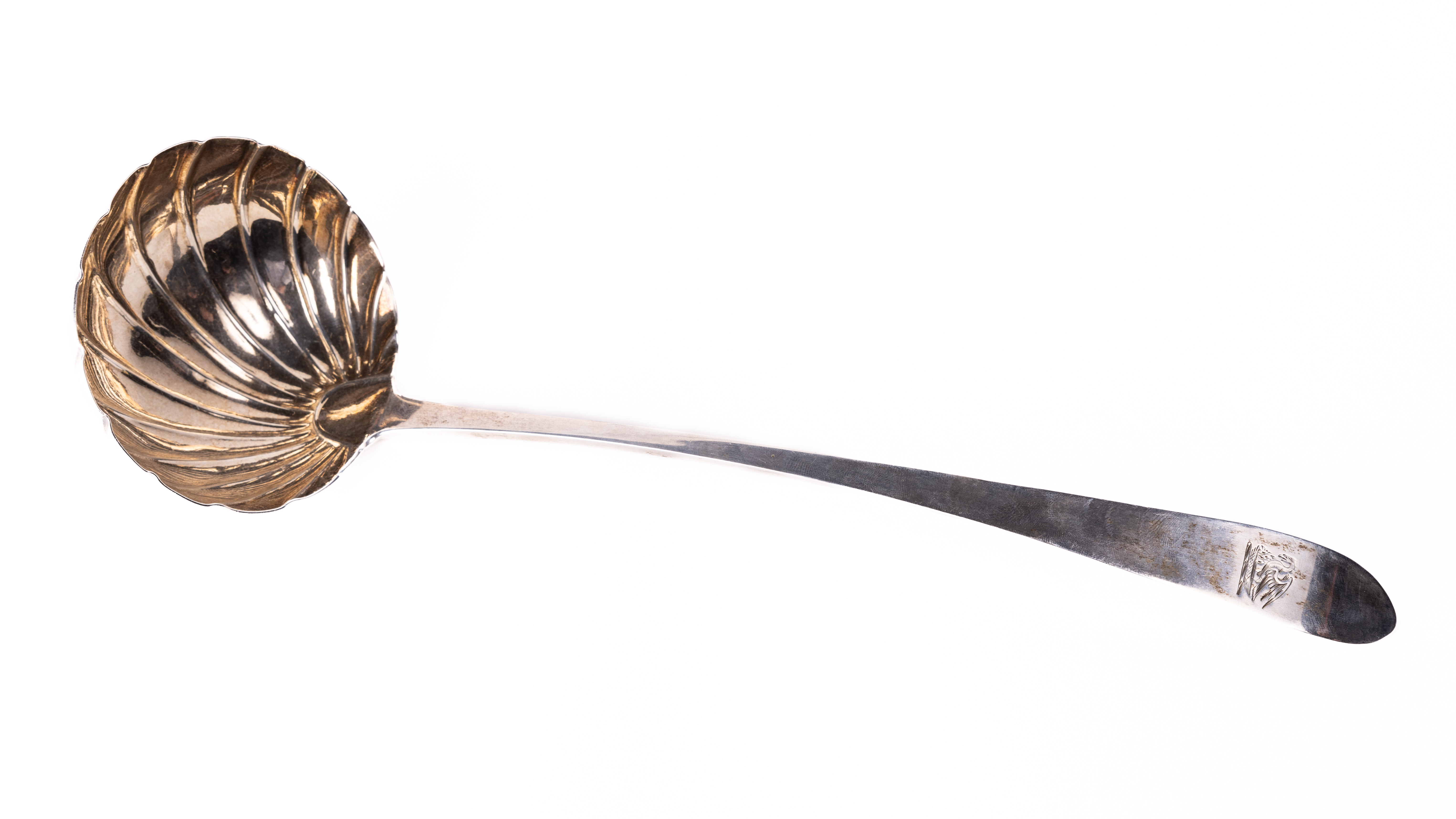 A fine quality Irish Georgian period Ladle, by John Pittar, Dublin, c. 1783, the shaped handle