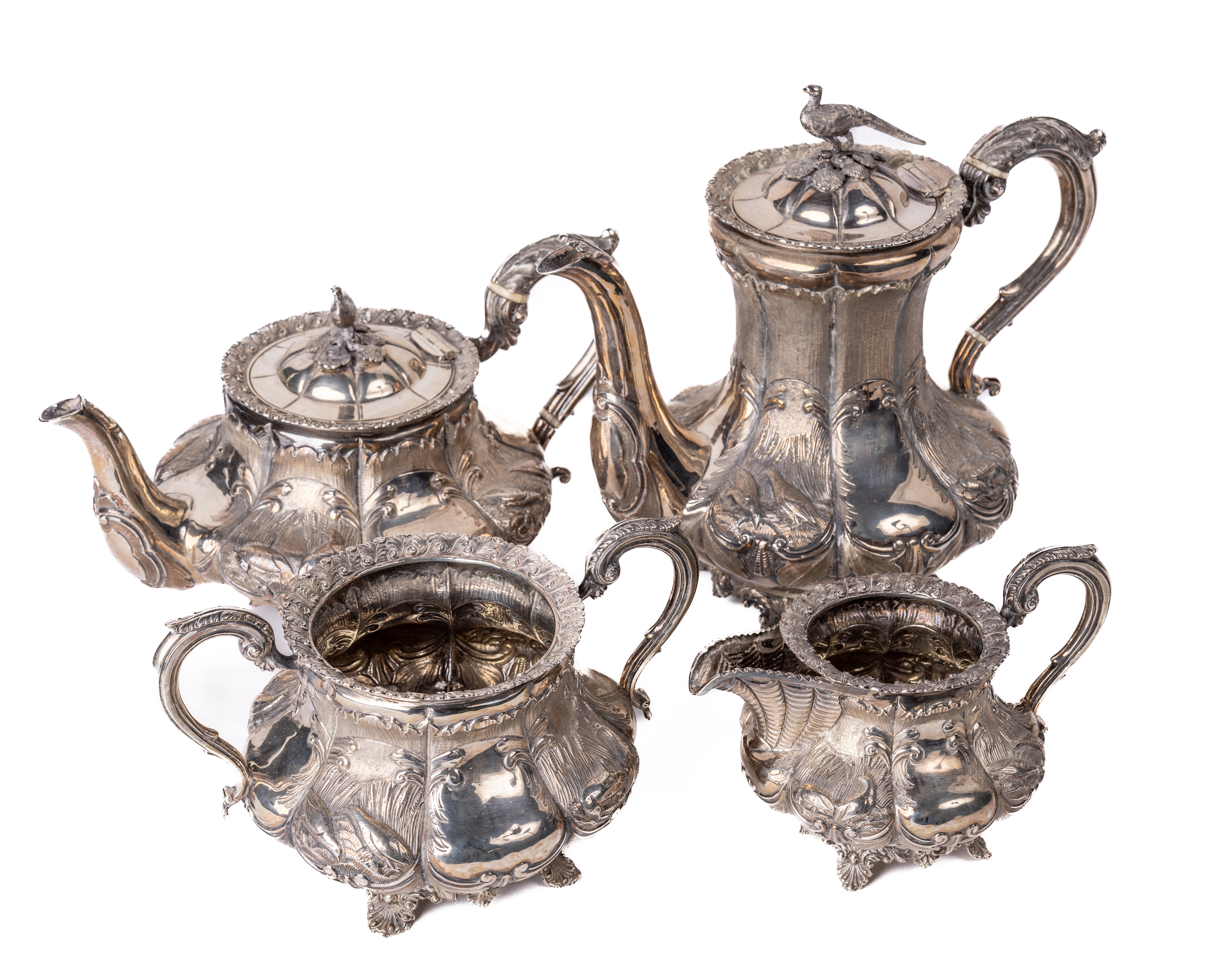 A fine quality Victorian Tea & Coffee Service, comprising teapot, coffee pot, cream jug and sugar