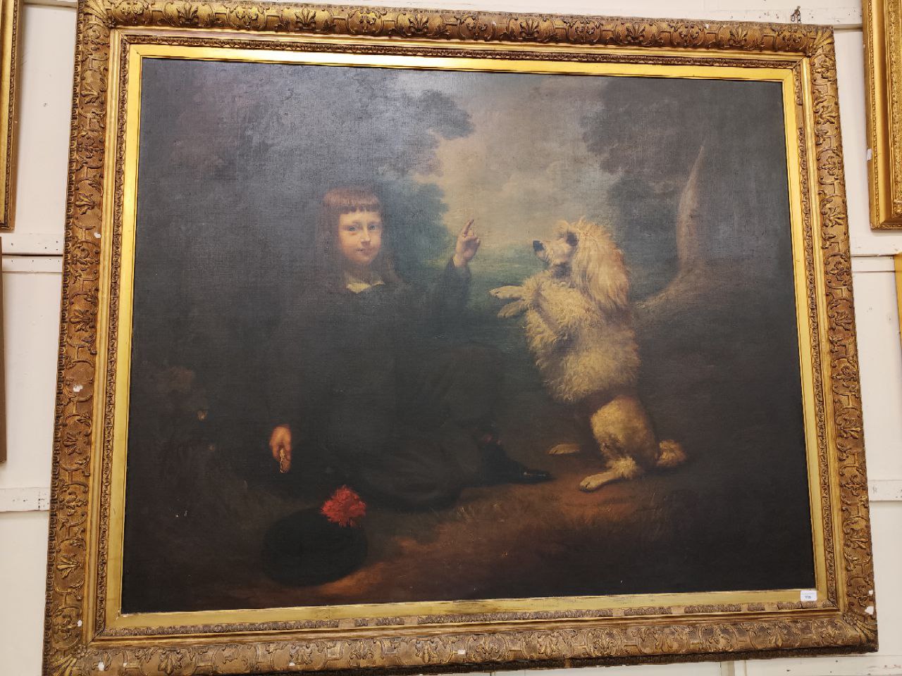 Sir Henry Raeburn 1756-1823 (Follower of)  "Boy with Dog," O.O.C., 119cms x 151cms (46 1/2" x 59 1/ - Image 3 of 6