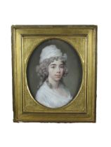 Frederick Prussia Plowman, Dublin (1759-1820) "Portrait of Margaret Logan Henderson," pastel,