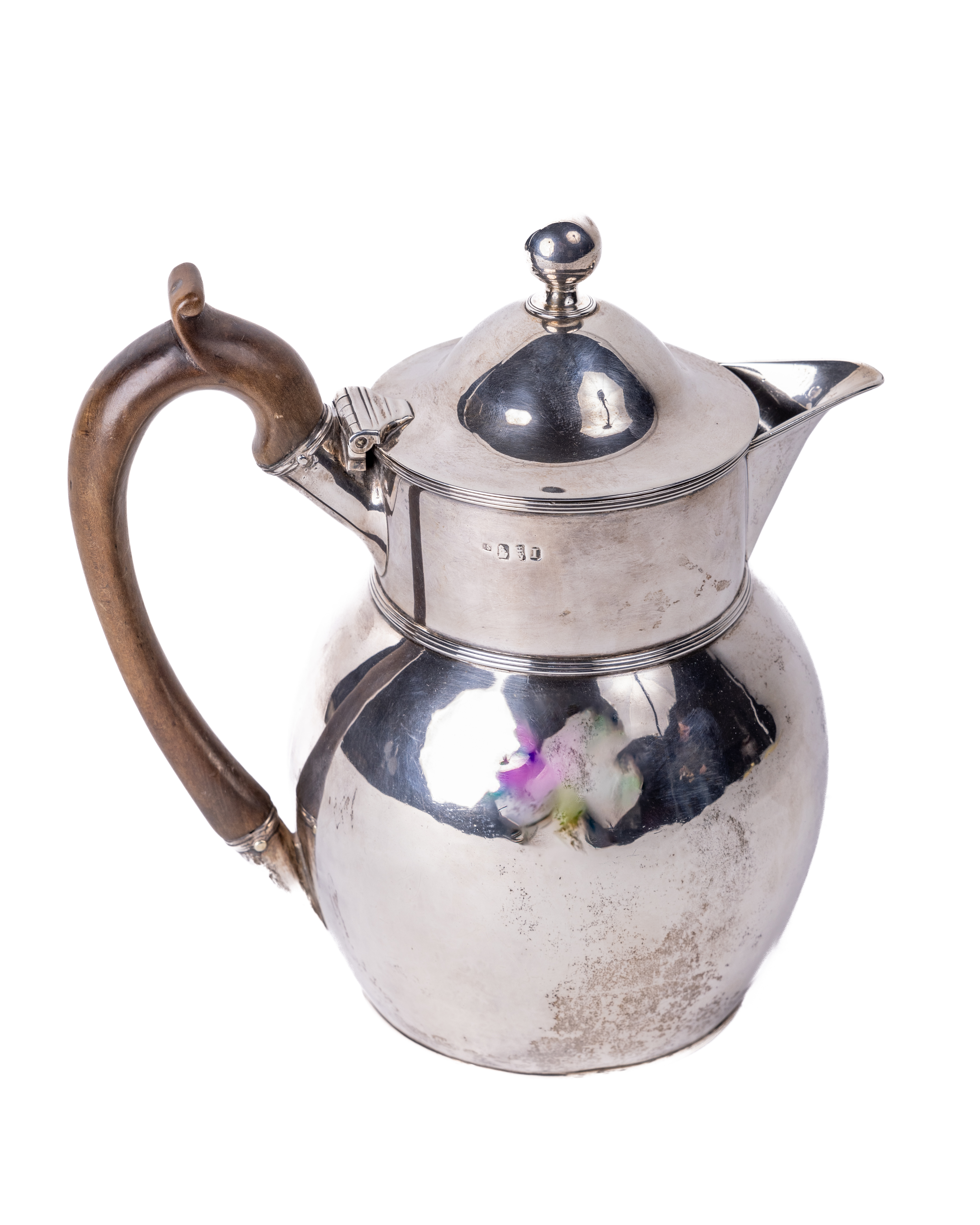 An Irish Georgian period silver Coffee Jug, of bulbous form, by James Scott, Dublin 1805, with