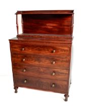 An attractive 19th Century Chiffonier Chest, in the manner of Gillows, the two shelf top with half