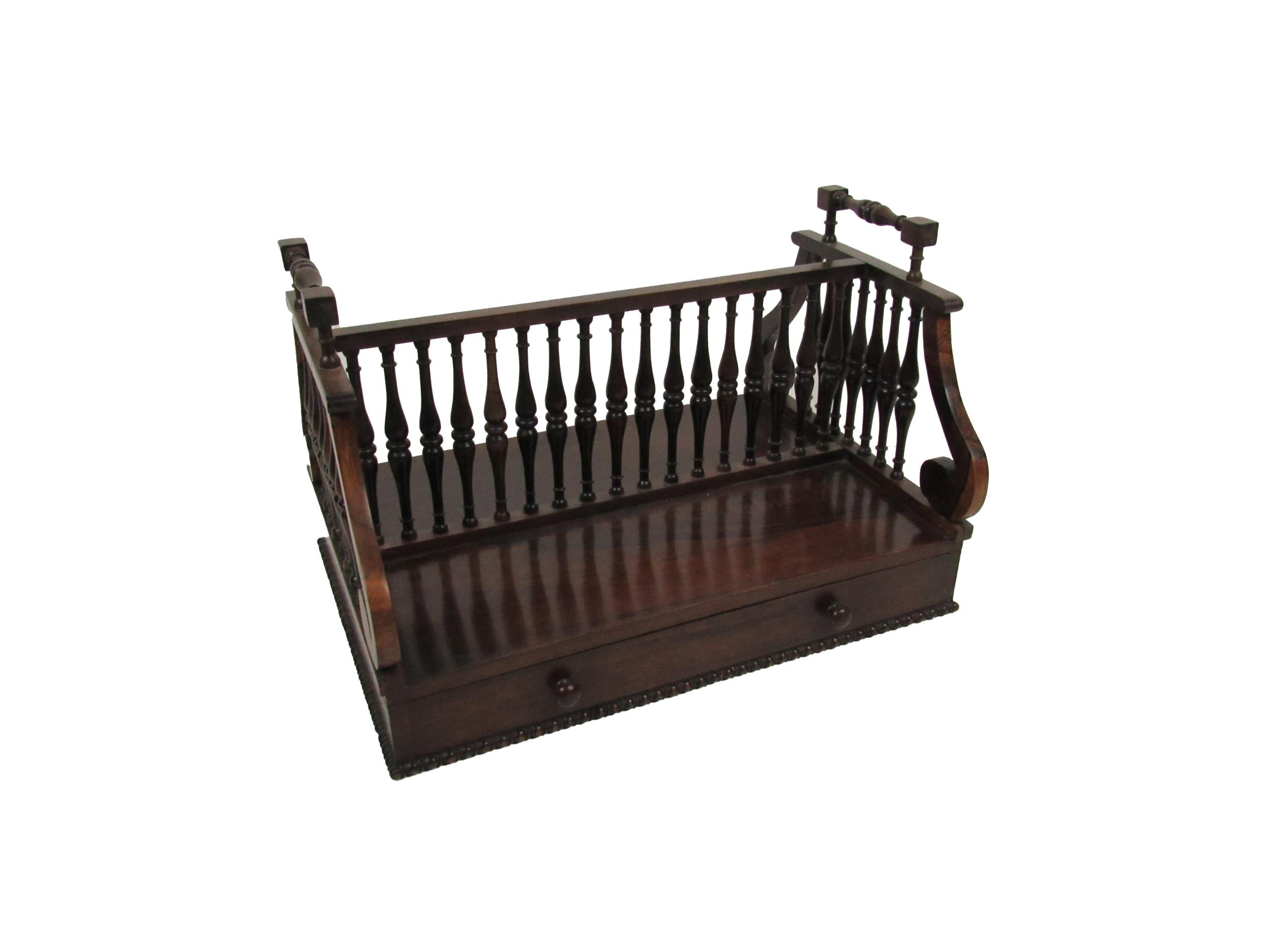 An Irish William IV rosewood Table Bookstand, in the manner of Williams & Gibton, with turned