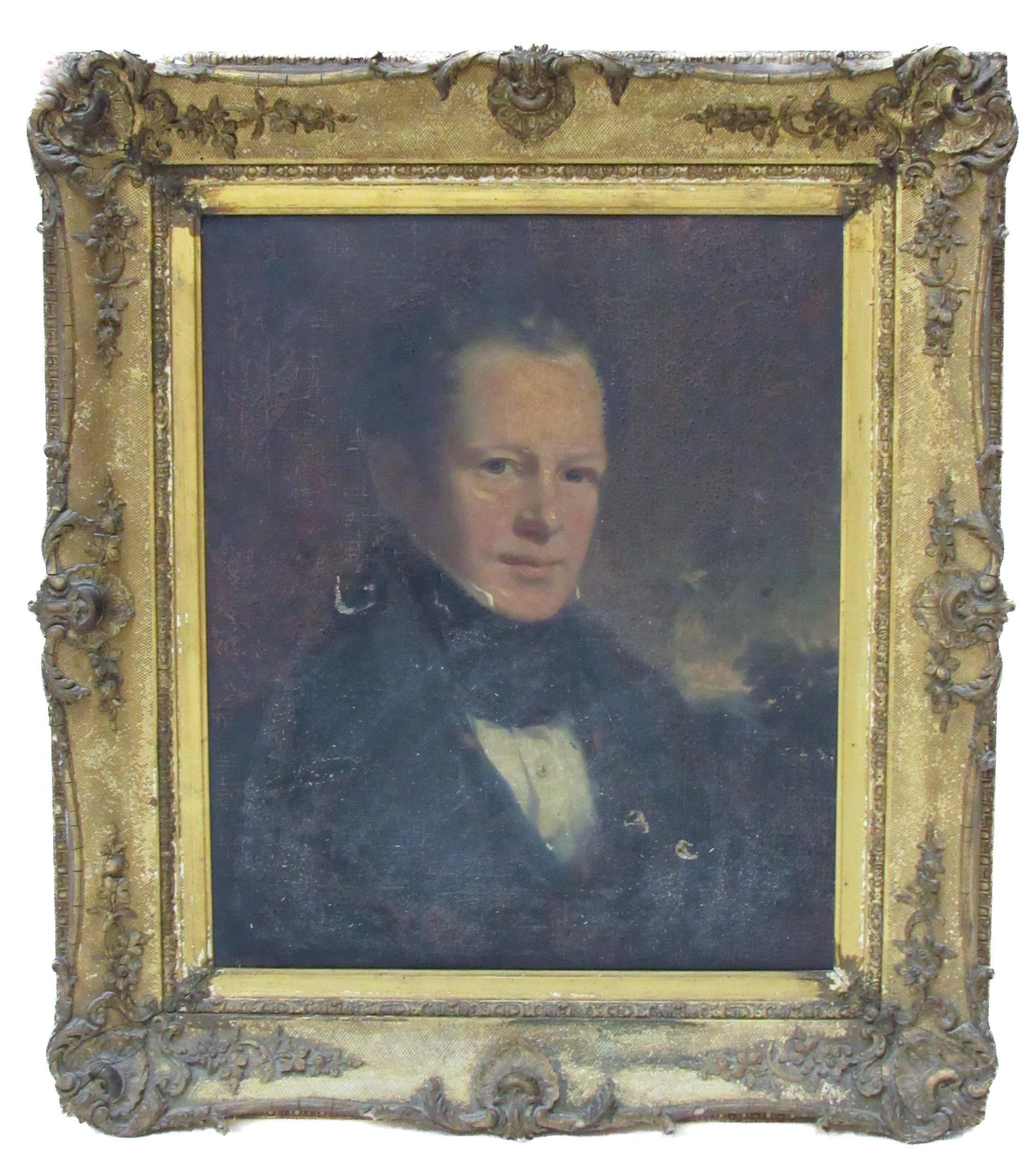 19th Century Scottish School "Portrait of a Gentleman, Daniel Matheson Esq" O.O.C., 23" x 19 1/2"