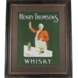 An original lithograph Advertisement, for "Henry Thomson's & Co. Whiskey," depicting a huntsman