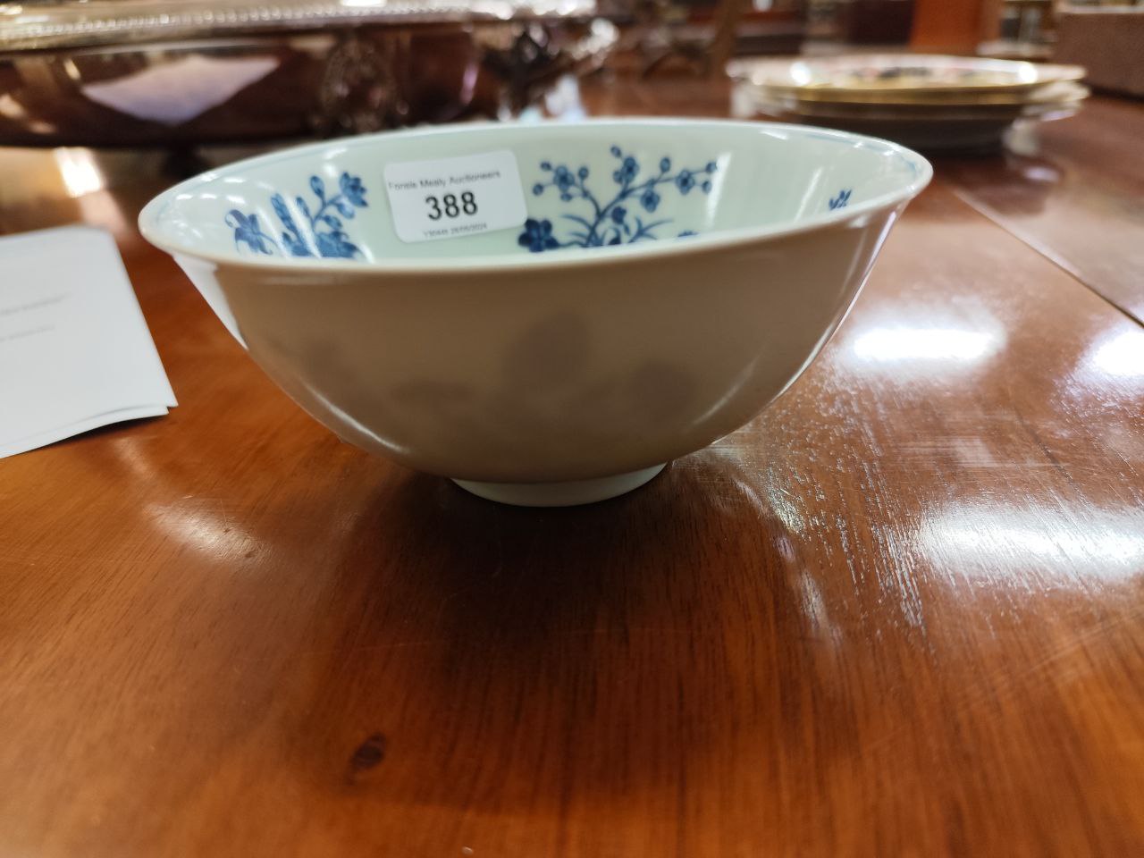 An attractive early Chinese blue and white 'Flower' Bowl, the interior decorated with central - Image 6 of 9