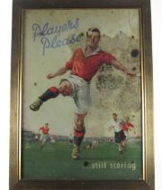 An original lithographic coloured Advertisement Poster, for 'Players Please,' - still scoring,