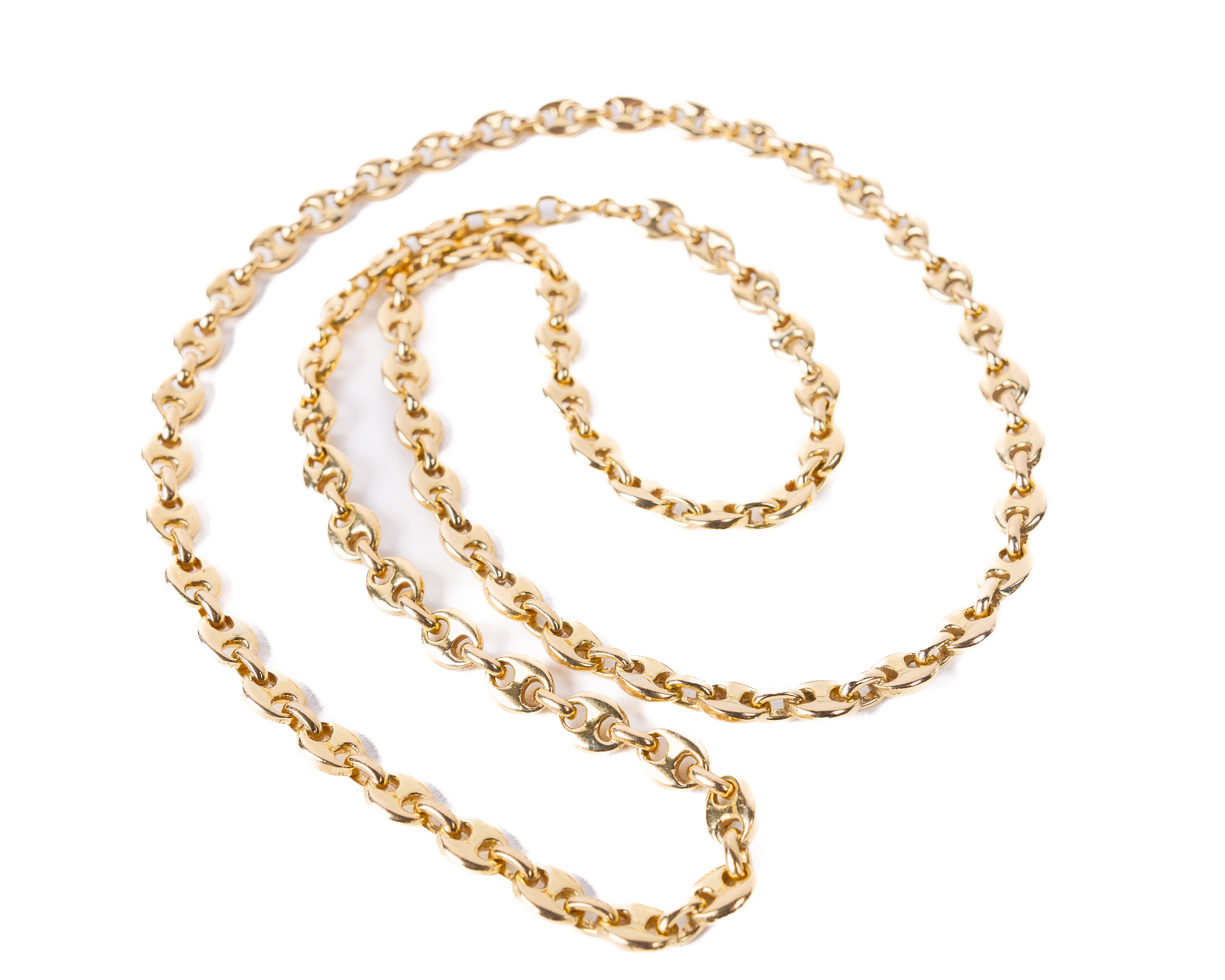 An attractive Ladies 18ct gold oval design link Chain, approx. 26" long (opened), approx. 62.5grams,